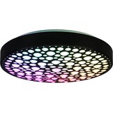 Reality Leuchten LED plafondlamp Chizu R67161132, kunststof zwart mat, incl. 22 Watt Rainbow LED, afstandsbediening, dimmer, kleurverandering, nachtlampje
