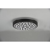 Reality Leuchten LED plafondlamp Chizu R67161132, kunststof zwart mat, incl. 22 Watt Rainbow LED, afstandsbediening, dimmer, kleurverandering, nachtlampje