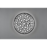 Reality Leuchten LED plafondlamp Chizu R67161132, kunststof zwart mat, incl. 22 Watt Rainbow LED, afstandsbediening, dimmer, kleurverandering, nachtlampje