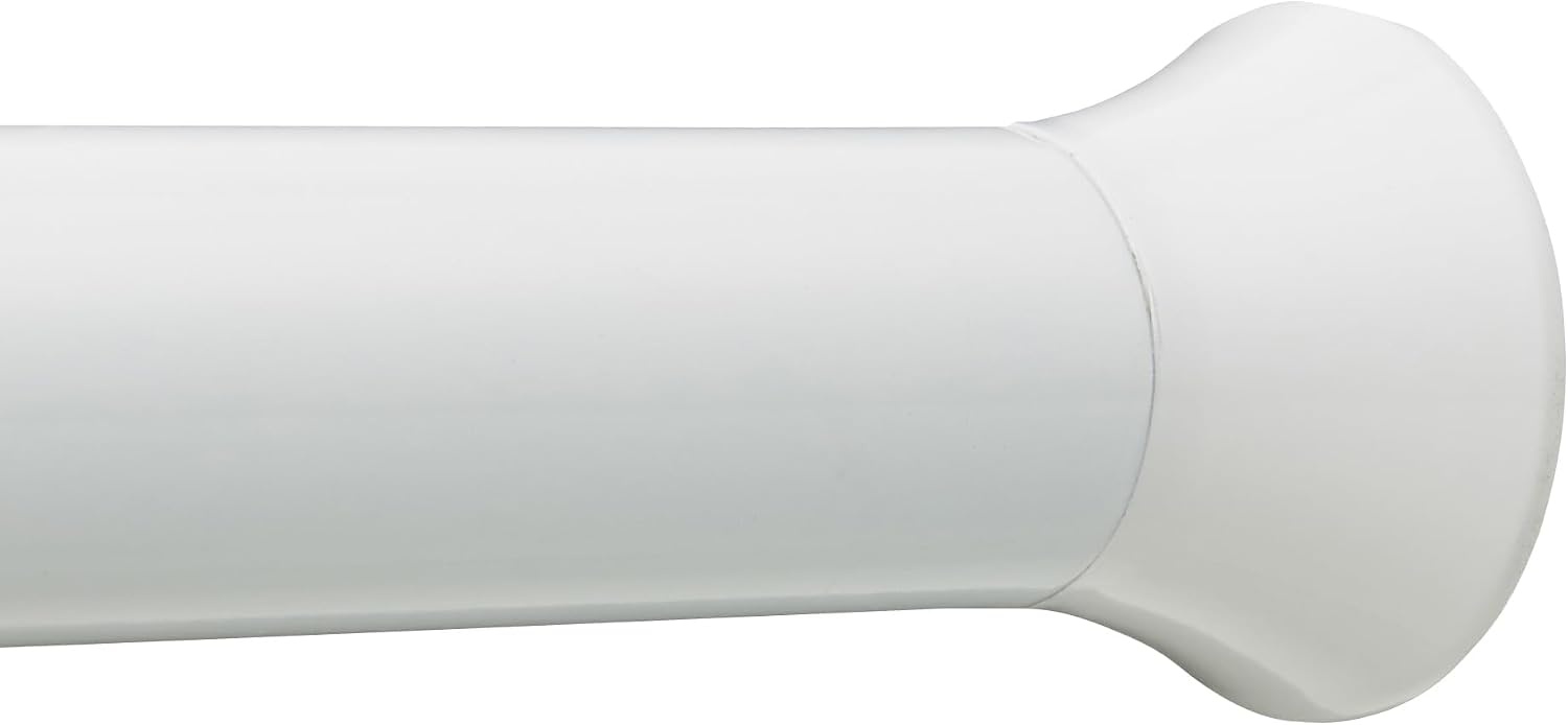 Amazon Basics Telescopische douchegordijnstang om in te klemmen, 91-137 cm, wit