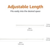 Amazon Basics Telescopische douchegordijnstang om in te klemmen, 91-137 cm, wit