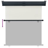 vidaXL Balkonscherm 175x250 cm crèmekleurig