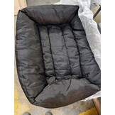 Hondenmand zwart 90x60 cm - wasbaar hondenkussen - waterdicht hondenbed
