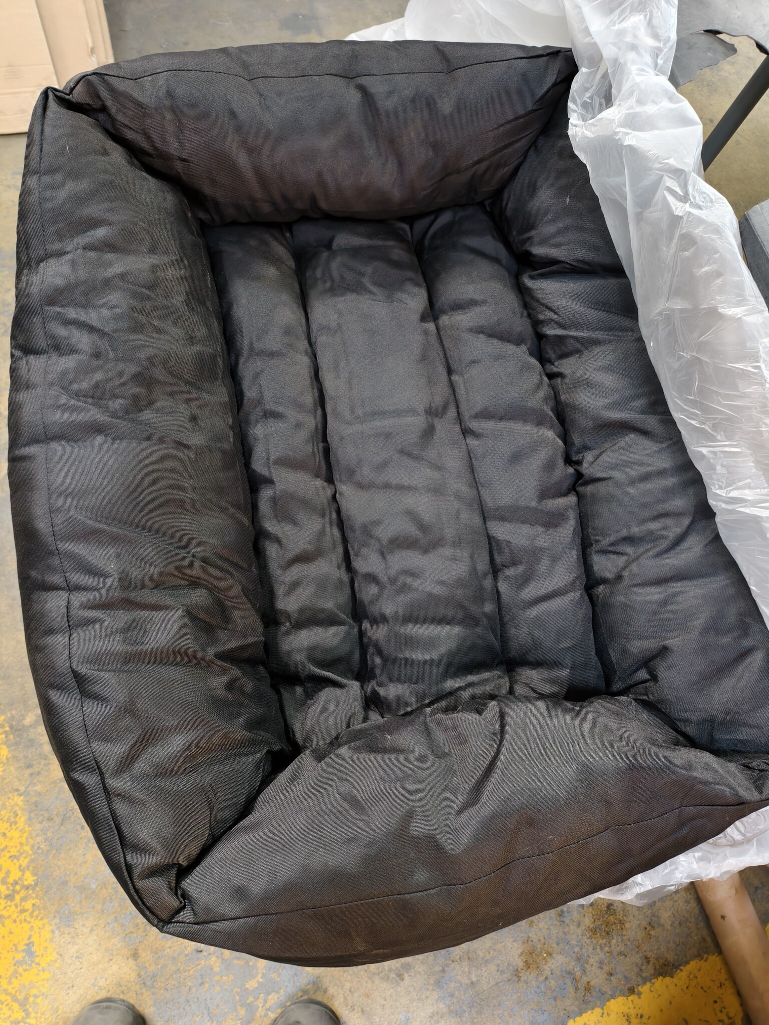 Hondenmand zwart 90x60 cm - wasbaar hondenkussen - waterdicht hondenbed