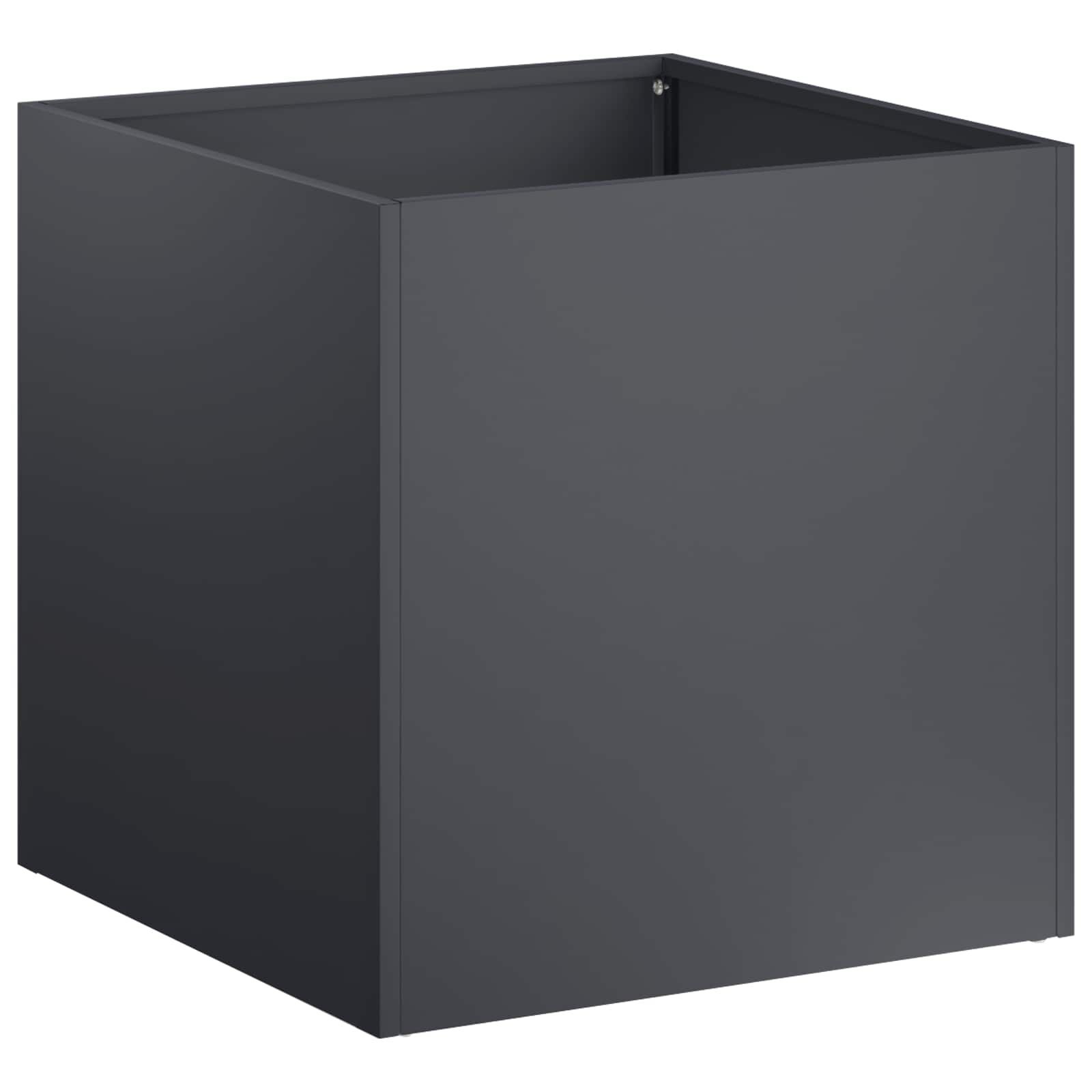 vidaXL Plantenbak 2 st Antraciet 25 x 25 x 25 cm Koudgewalst staal