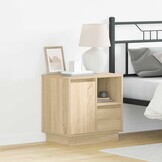 vidaXL Nachtkastje 2 st Sonoma Eiken 50 x 34,5 x 50 cm. Bewerkt hout