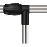 Relaxdays dubbel verstelbaar kledingrek op wielen, 85-148 cm hoog, 85-141 cm breed, zilver-zwart