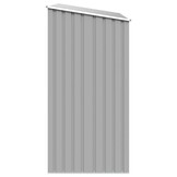 vidaXL Brandhoutschuur 245x98x159 cm gegalvaniseerd staal grijs