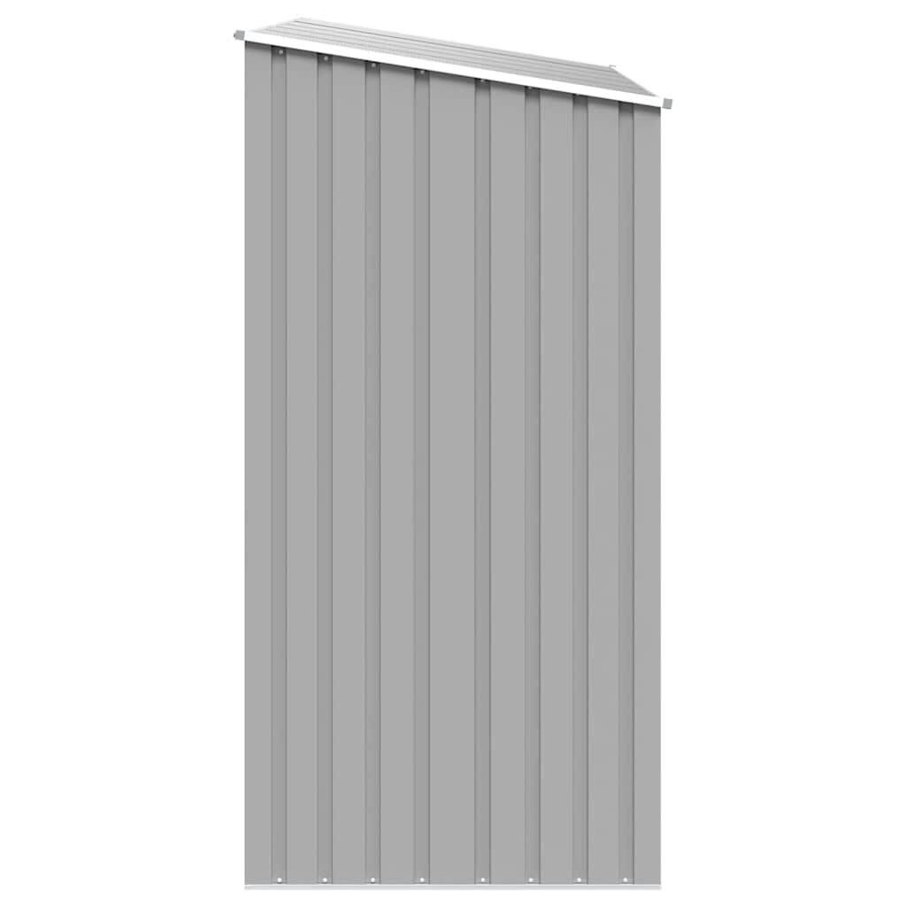 vidaXL Brandhoutschuur 245x98x159 cm gegalvaniseerd staal grijs