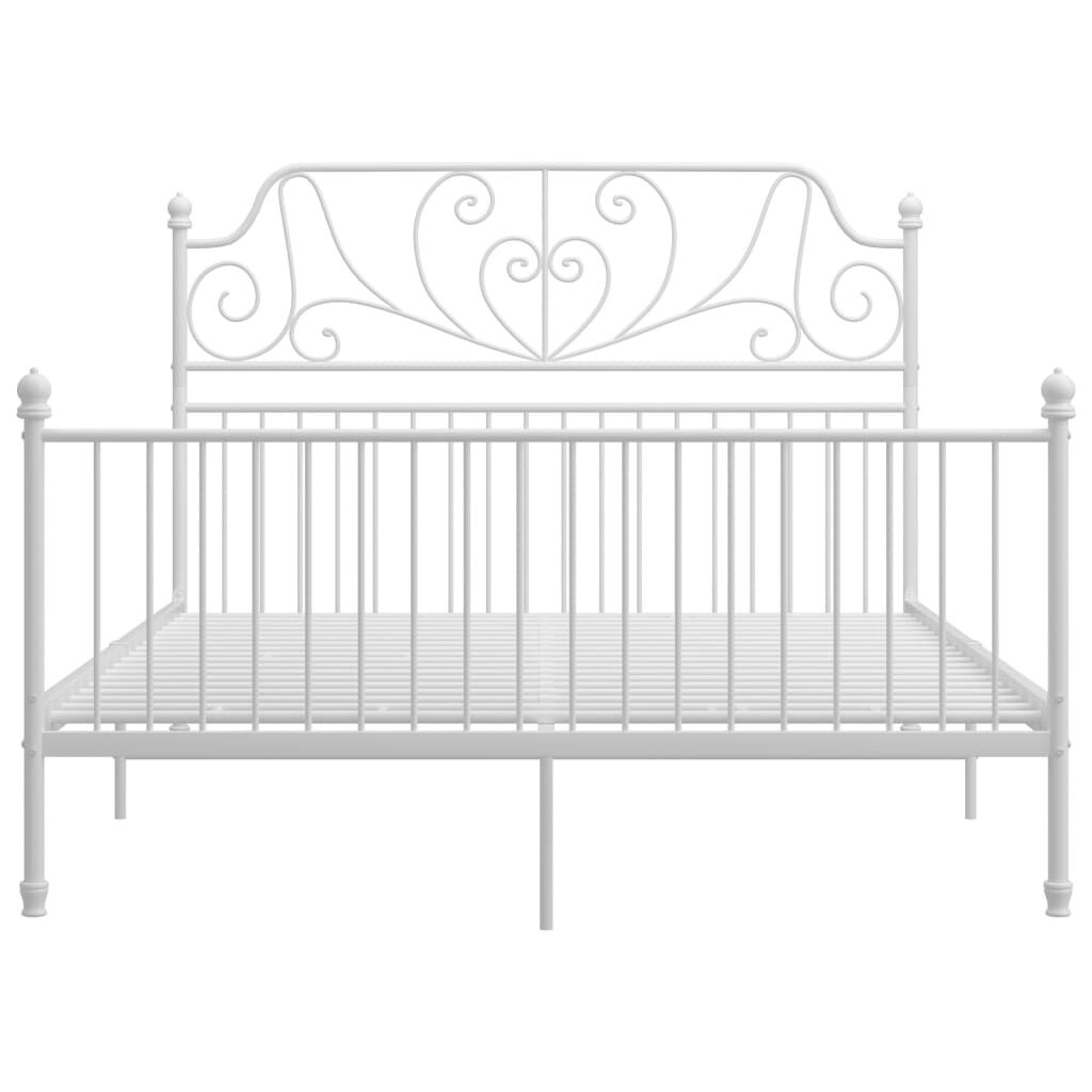 vidaXL Bedframe metaal wit 140x200 cm