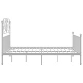 vidaXL Bedframe metaal wit 140x200 cm