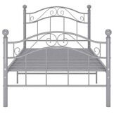 vidaXL Bedframe metaal grijs 90x200 cm
