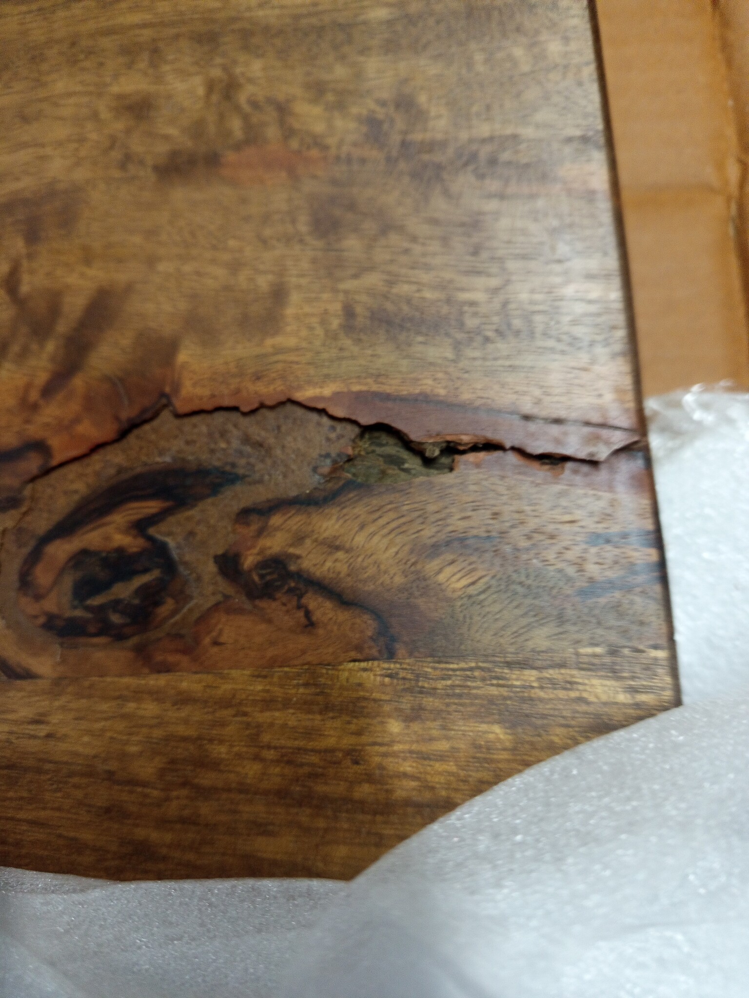 vidaXL Tafelblad met natuurlijke rand 120x40x3,8 cm massief mangohout