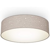B.K.Licht Plafondlamp met Sterrenhemel Effect - Taupe - 38 cm