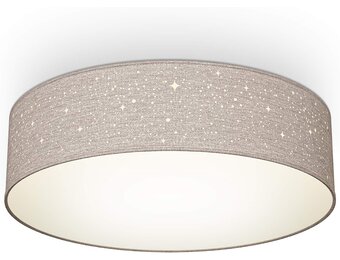 B.K.Licht Plafondlamp met Sterrenhemel Effect - Taupe - 38 cm