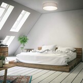 B.K.Licht Plafondlamp met Sterrenhemel Effect - Taupe - 38 cm