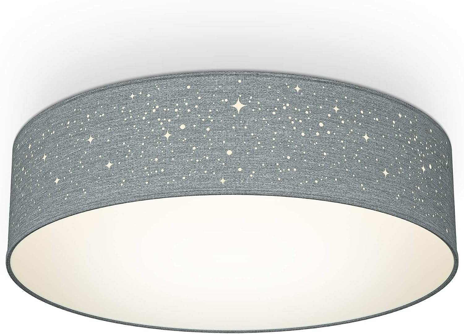 B.K.Licht Plafondlamp met Sterrenhemel Effect - Taupe - 38 cm