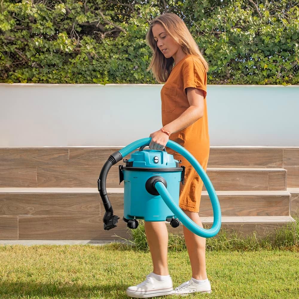 Cecotec Stofzuiger met Snoer voor Droog en Nat - Vaste Stoffen en Vloeistoffen 16L Conga Rockstar Wet & Dry Compact Garden Plus. 1200W, Lichtgewicht, Compact, Dubbele Functie van Zuigen en Blazen, Acc - Maat 16 L
