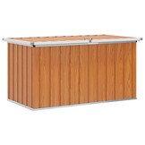 vidaXL Buitenopslagdoos Hout 129 x 67 x 65 cm Gegalvaniseerd staal