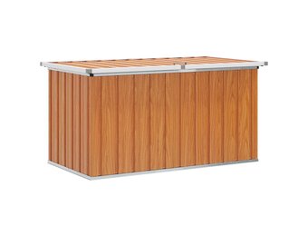 vidaXL Buitenopslagdoos Hout 129 x 67 x 65 cm Gegalvaniseerd staal