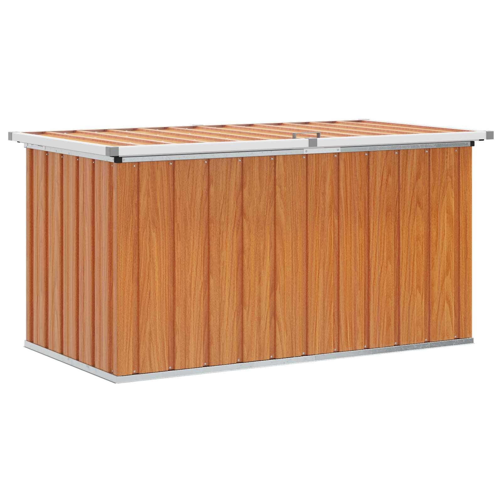 vidaXL Buitenopslagdoos Hout 129 x 67 x 65 cm Gegalvaniseerd staal