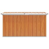 vidaXL Buitenopslagdoos Hout 129 x 67 x 65 cm Gegalvaniseerd staal