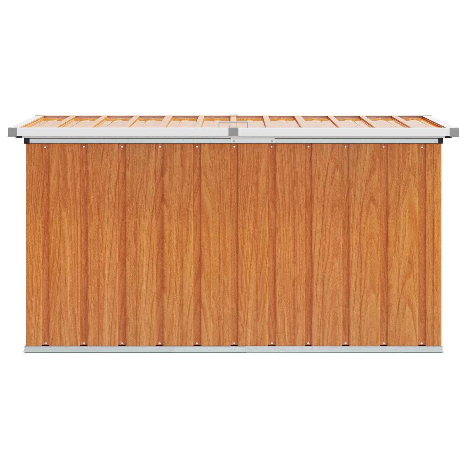 vidaXL Buitenopslagdoos Hout 129 x 67 x 65 cm Gegalvaniseerd staal
