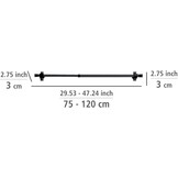 WENKO Hercules Kledingstangen - Set van 2 - 75 tot 120 cm - Zwart