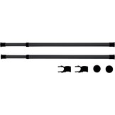 WENKO Hercules Kledingstangen - Set van 2 - 75 tot 120 cm - Zwart