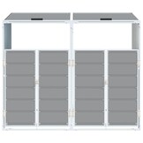 vidaXL Containerberging voor 2 containers 144x81x113 cm staal grijs