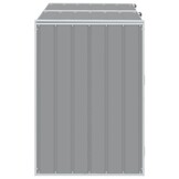vidaXL Containerberging voor 2 containers 144x81x113 cm staal grijs