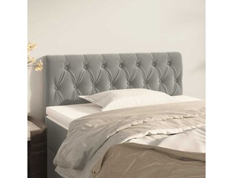 vidaXL Hoofdbord 100x7x78/88 cm fluweel lichtgrijs