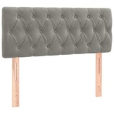 vidaXL Hoofdbord 100x7x78/88 cm fluweel lichtgrijs