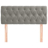 vidaXL Hoofdbord 100x7x78/88 cm fluweel lichtgrijs