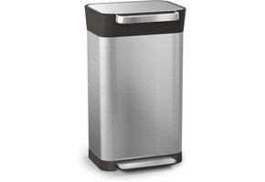 Afvalcompressor Keukenprullenbak 30L RVS: Comprimeert tot 90L, 3x Minder Leegmaken - 59% Korting!