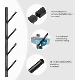 DEYOFA Skateboard Wandrek - 4 Lagen - Zwart - Ruimtebesparend Wandmontage Systeem