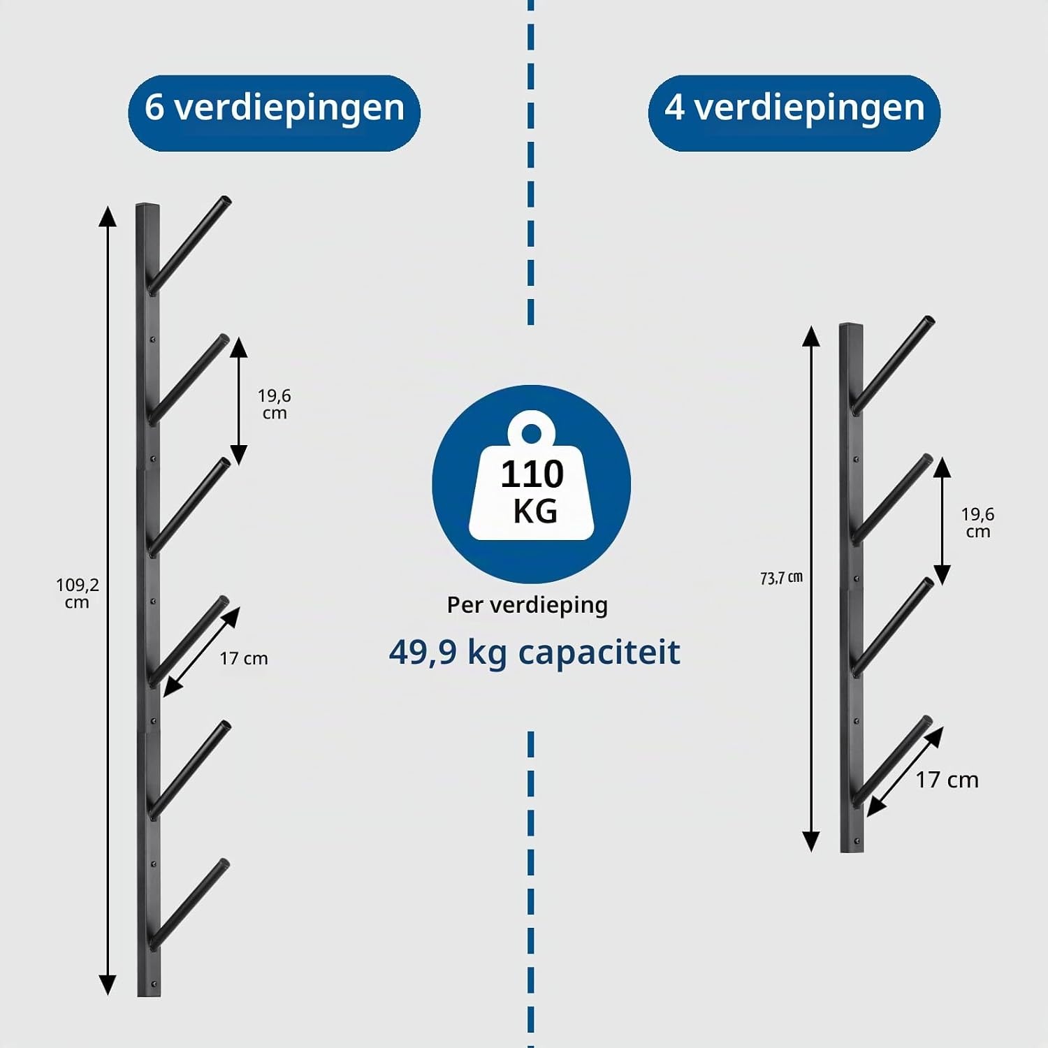DEYOFA Skateboard Wandrek - 4 Lagen - Zwart - Ruimtebesparend Wandmontage Systeem