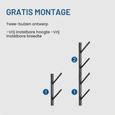 DEYOFA Skateboard Wandrek - 4 Lagen - Zwart - Ruimtebesparend Wandmontage Systeem