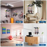 DEYOFA Skateboard Wandrek - 4 Lagen - Zwart - Ruimtebesparend Wandmontage Systeem