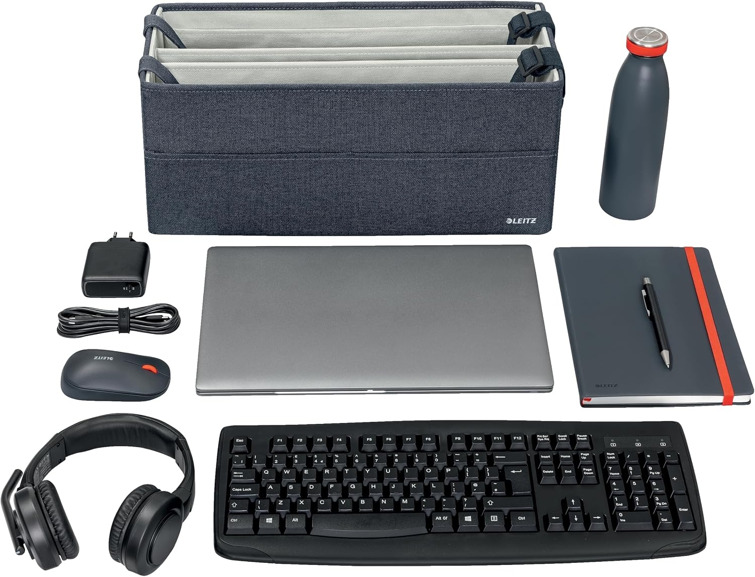 Leitz Hot Desking Werktas en Organizer - Velvet Grijs - 65 x 23 x 4 cm