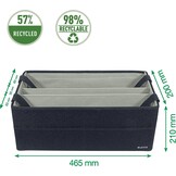 Leitz Hot Desking Werktas en Organizer - Velvet Grijs - 65 x 23 x 4 cm