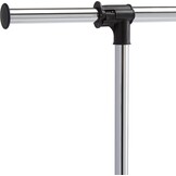 Amazon Basics Kledingrek op wielen, chroom, 91,5-145 x 42 x 134-161 cm