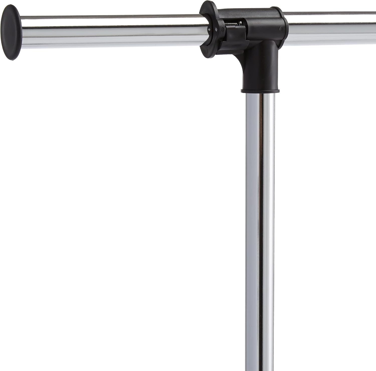 Amazon Basics Kledingrek op wielen, chroom, 91,5-145 x 42 x 134-161 cm