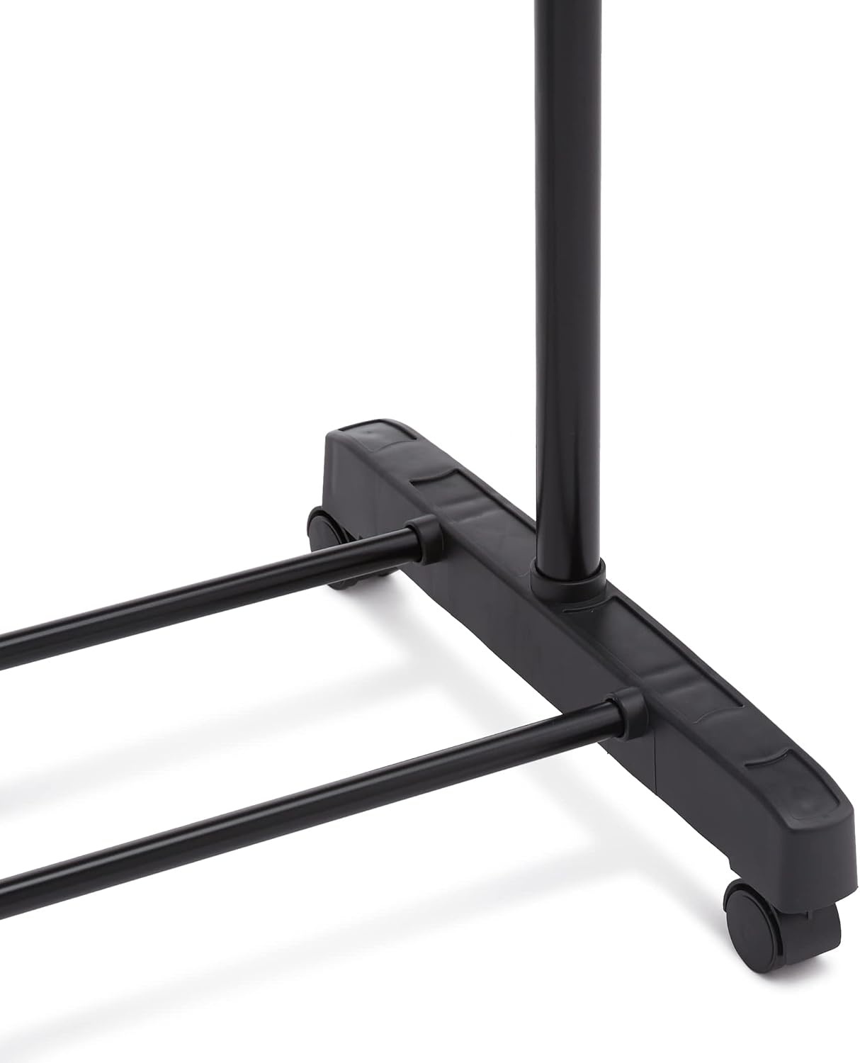 Amazon Basics Kledingrek op wielen, chroom, 91,5-145 x 42 x 134-161 cm