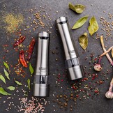 Russell Hobbs Elektrische Peper- en Zoutmolen Set - Geborsteld RVS - 2 stuks