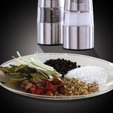 Russell Hobbs Elektrische Peper- en Zoutmolen Set - Geborsteld RVS - 2 stuks