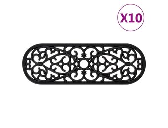vidaXL Trapmatten 10 st 25x75 cm rubber