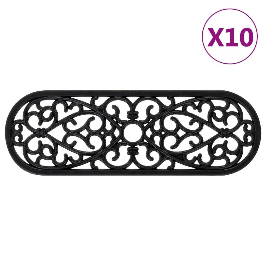 vidaXL Trapmatten 10 st 25x75 cm rubber