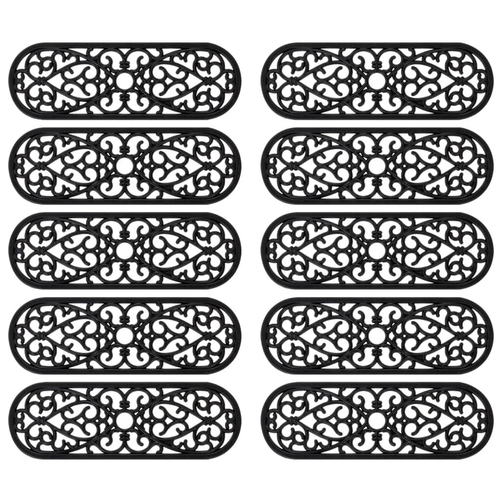vidaXL Trapmatten 10 st 25x75 cm rubber