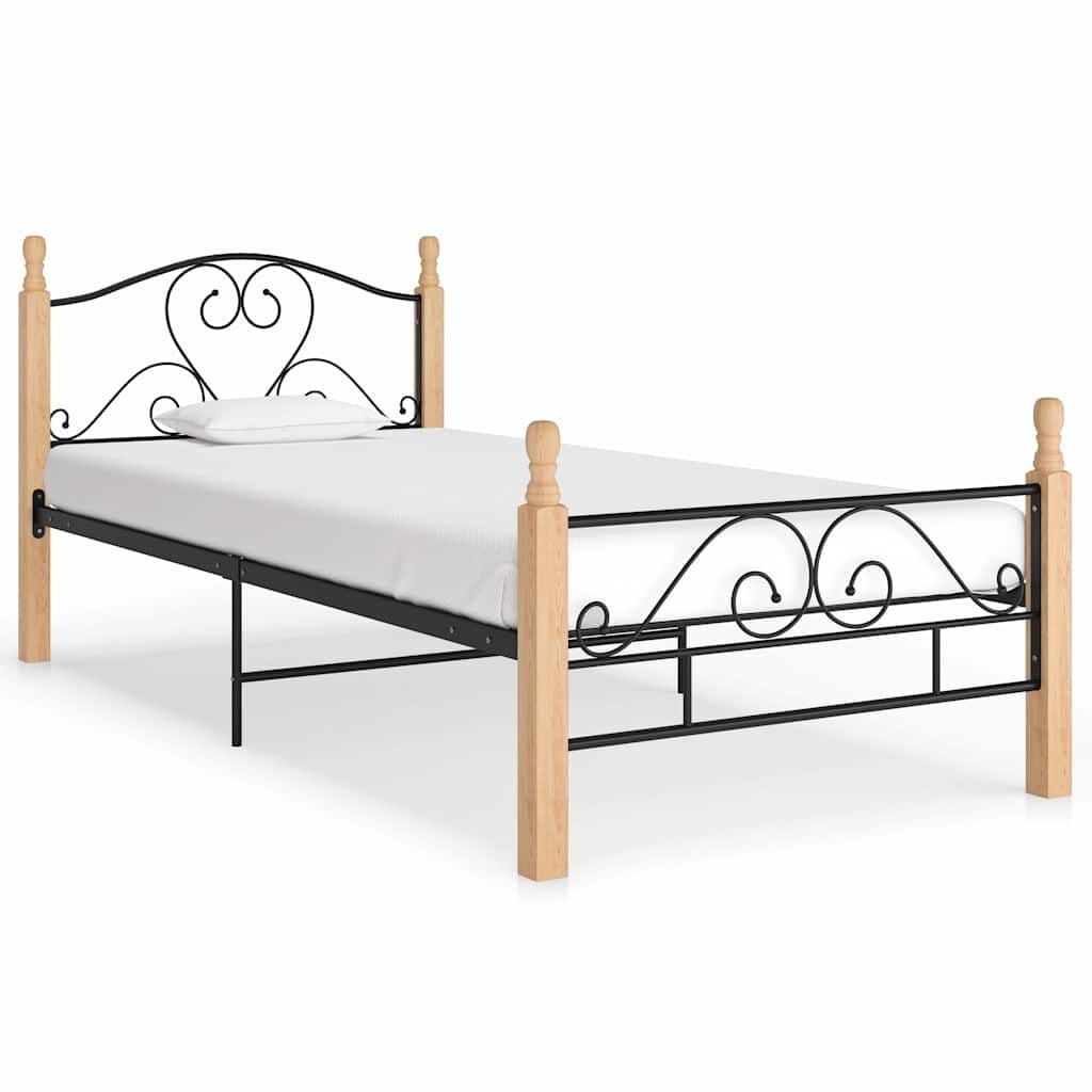 VidaXL Bedframe Metaal Zwart 90x200 cm - 54% Korting!